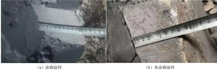 Figure 4 Residual thickness of magnesia-carbon brick