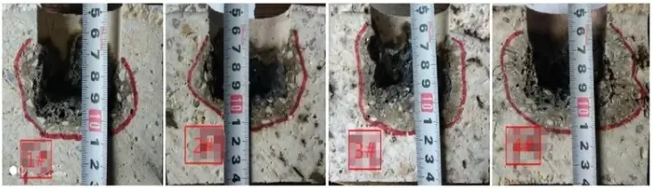 Figure 2.Effect of the Amount of Recycled Refractory Aggregate Added on the Slag Resistance of the Castable